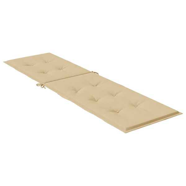 vidaXL Deck Chair Cushion Melange Beige (75+105)x50x4 cm Fabric