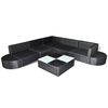 vidaXL 8 Piece Garden Lounge Set with Cushions Poly Rattan Brown
