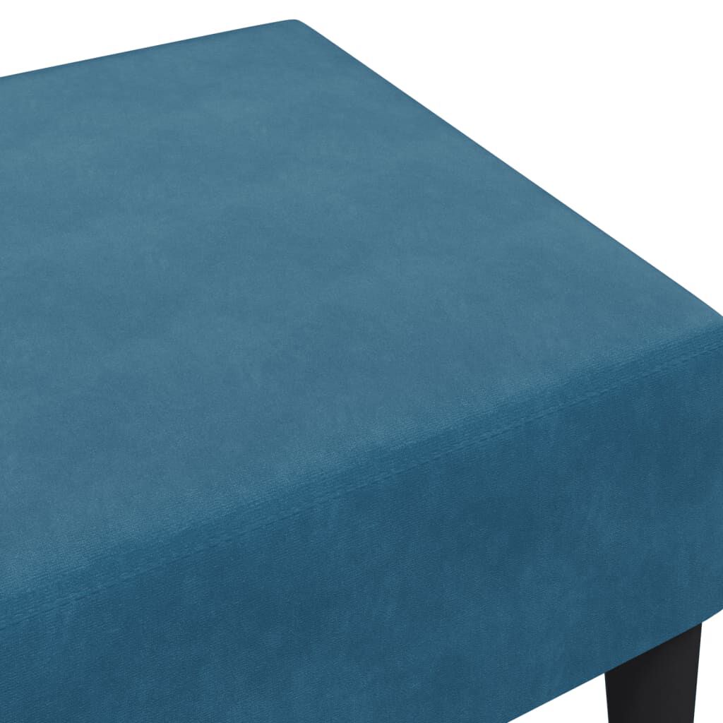 vidaXL Footstool Blue 77x55x31 cm Velvet