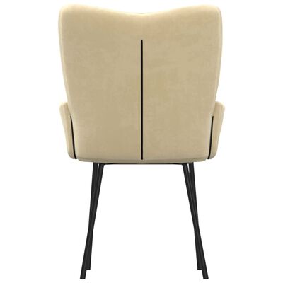 vidaXL Dining Chairs 2 pcs Cream Velvet