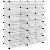 vidaXL Shoe Rack Transparent 94.5x36.5x106 cm PP