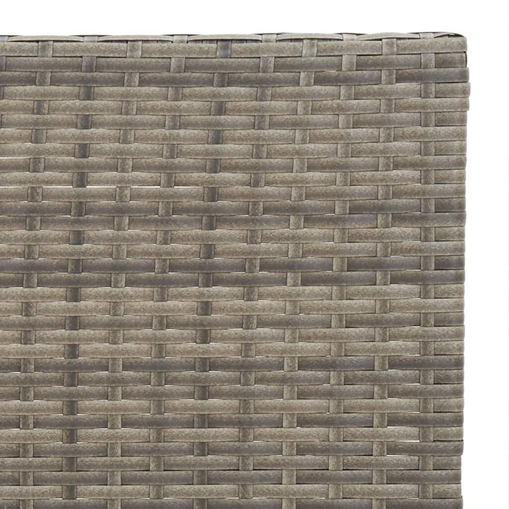 vidaXL 3 Piece Folding Bistro Set Grey Poly Rattan