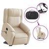 vidaXL Electric Stand up Massage Recliner Chair Cream Fabric