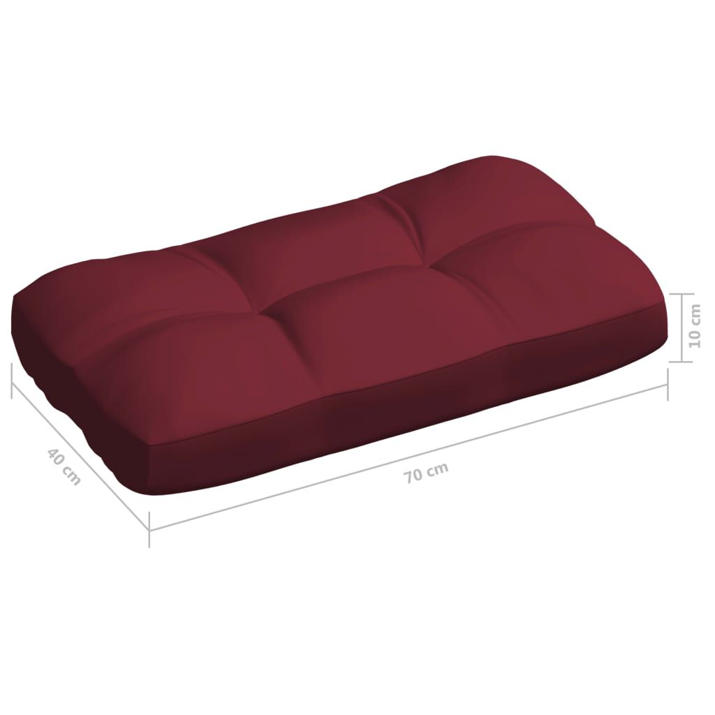 vidaXL Pallet Sofa Cushions 7 pcs Wine Red