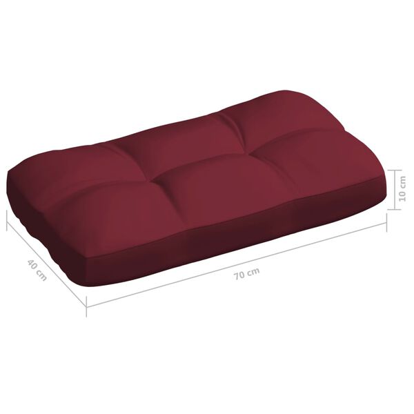 vidaXL Pallet Sofa Cushions 7 pcs Wine Red
