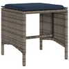 vidaXL 6 Piece Garden Sofa Set with Cushions Grey Poly Rattan