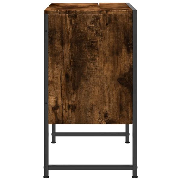 vidaXL Bathroom Sink Cabinet Smoked Oak 60x33x60 cm Engineered Wood