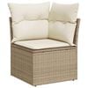 vidaXL 6 Piece Garden Sofa Set with Cushions Beige Poly Rattan