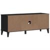 vidaXL Shoe Bench VIKEN Black 106x35x45 cm Engineered Wood