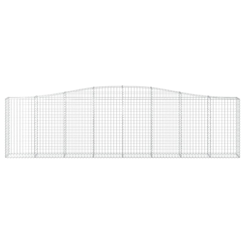 vidaXL Arched Gabion Baskets 9 pcs 400x30x100/120 cm Galvanised Iron