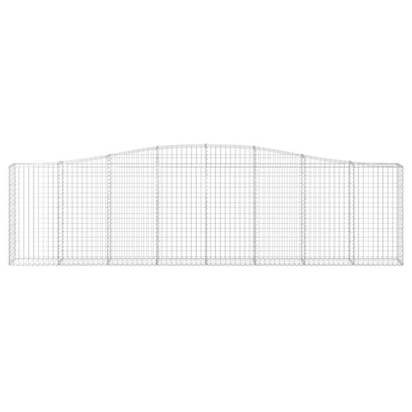 vidaXL Arched Gabion Baskets 9 pcs 400x30x100/120 cm Galvanised Iron