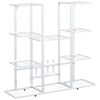 vidaXL Flower Stand 94.5x25x89 cm White Iron