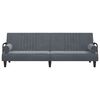 vidaXL Sofa Bed with Armrests Dark Grey Velvet
