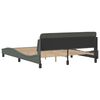 vidaXL Bed Frame "Dover" Dark Grey 152x203 cm Queen Fabric