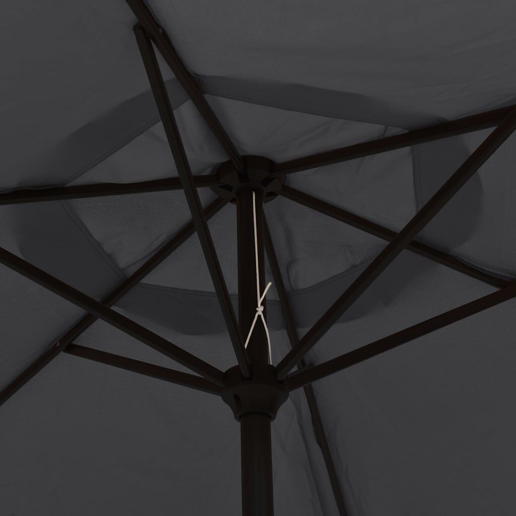 vidaXL Garden Parasol Black 200x224 cm Aluminium