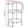 vidaXL Kitchen Trolley Smoked Oak 60.5x50x105 cm Engineered Wood