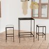 vidaXL 3 Piece Garden Bar Set with Cushions Poly Rattan Brown