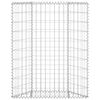 vidaXL Trapezium Gabion Raised Bed Galvanised Steel 80x20x100 cm