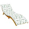 vidaXL Sun Lounger Cushion Leaf Pattern Oxford Fabric