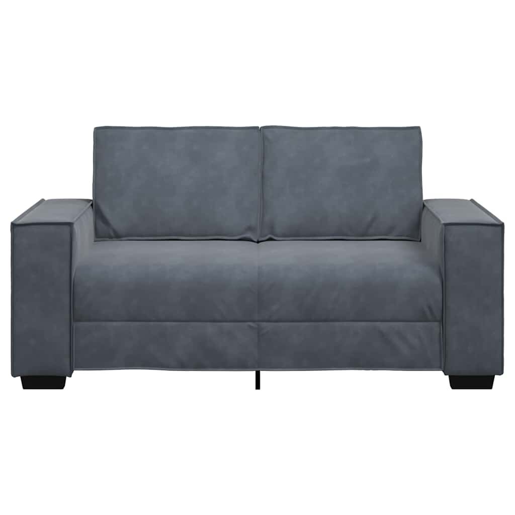 vidaXL 2-Seater Sofa Dark Grey 120 cm Velvet