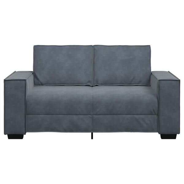 vidaXL 2-Seater Sofa Dark Grey 120 cm Velvet