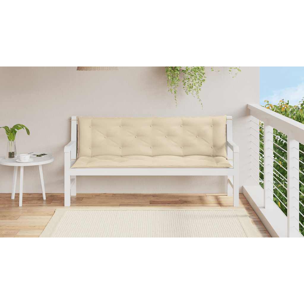 vidaXL Garden Bench Cushion Beige 150x(50+50)x7cm Oxford Fabric