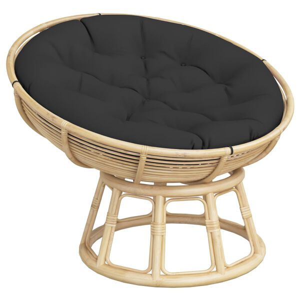 vidaXL Round Cushion Black &Oslash; 100 x11 cm Oxford Fabric