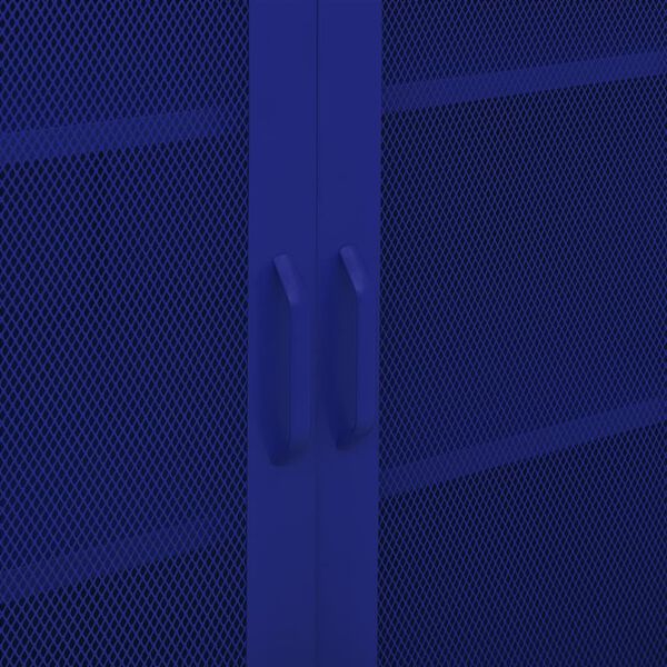 vidaXL Storage Cabinet Navy Blue 80x35x101.5 cm Steel
