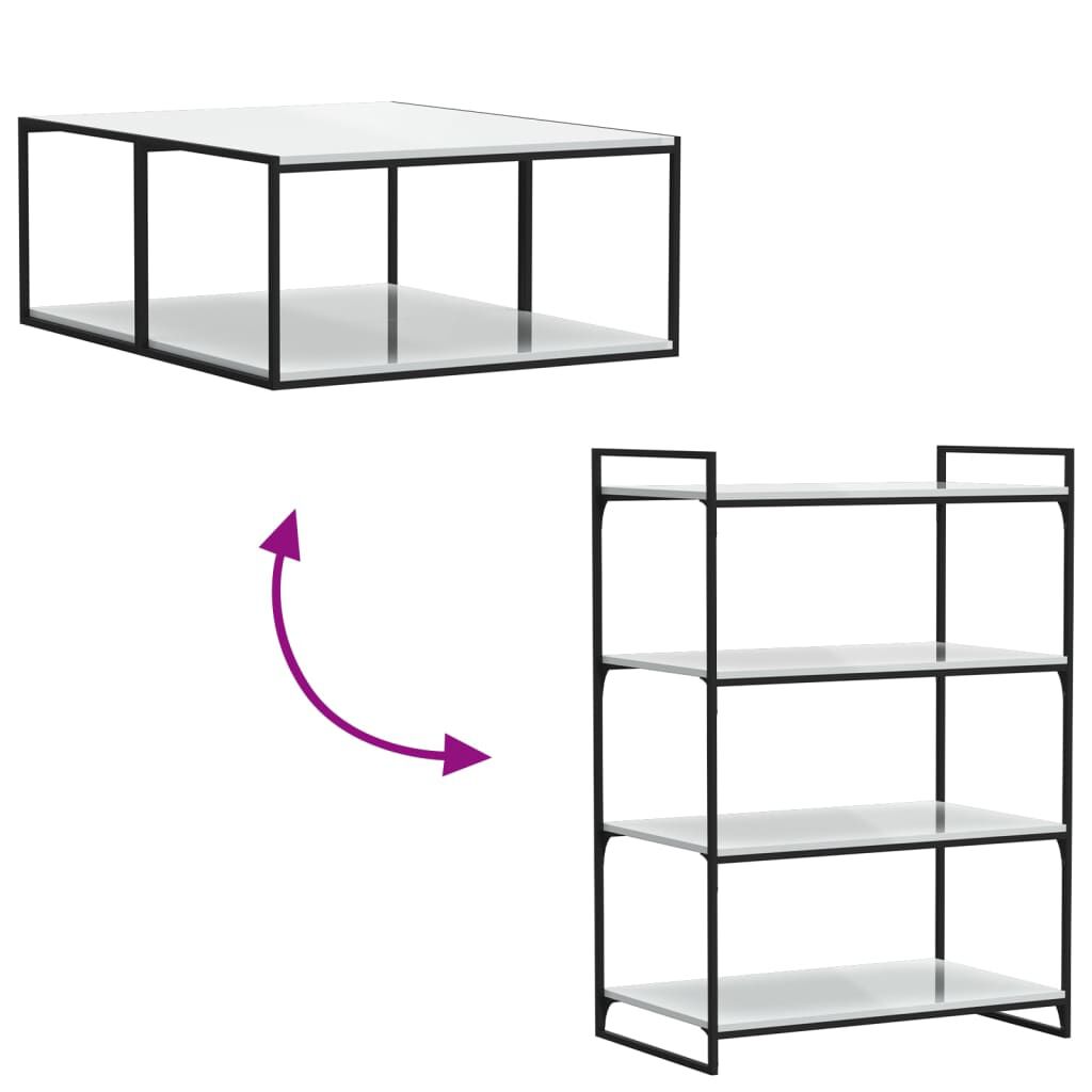 vidaXL Bookshelf Boards 8 pcs High Gloss White 80x50x1.5 cm Engineered Wood