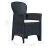 vidaXL 9 Piece Outdoor Dining Set Plastic Anthracite Rattan Look