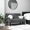vidaXL Bench with Backrest Dark Grey 120x62x75.5 cm Fabric