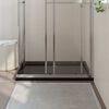 vidaXL Rectangular ABS Shower Base Tray Black 80x100 cm