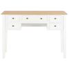 vidaXL Writing Desk White 109.5x45x77.5 cm Wood