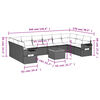 vidaXL 11 Piece Garden Sofa Set with Cushions Grey Poly Rattan