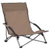 vidaXL Folding Beach Chairs 2 pcs Taupe Fabric