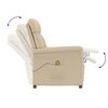 vidaXL Massage Chair Cream 70.5 x 96.5 x 95 cm Fabric and metal