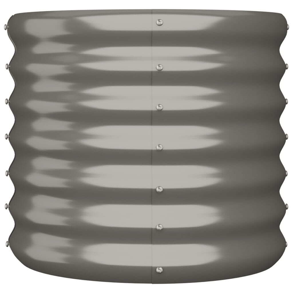 vidaXL Garden Planter Powder-coated Steel 40x40x36 cm Grey