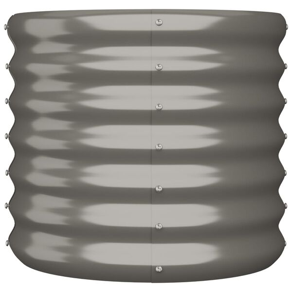 vidaXL Garden Planter Powder-coated Steel 40x40x36 cm Grey
