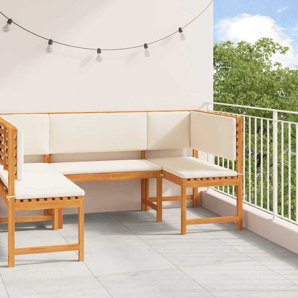 vidaXL Garden Bench Set 3 pcs Brown Solid acacia wood
