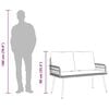 vidaXL Garden Bench with Cushion Grey 114 x 64 x 78cm Metal