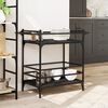 vidaXL Kitchen Trolley Black 82x40x78.5 cm Engineered Wood