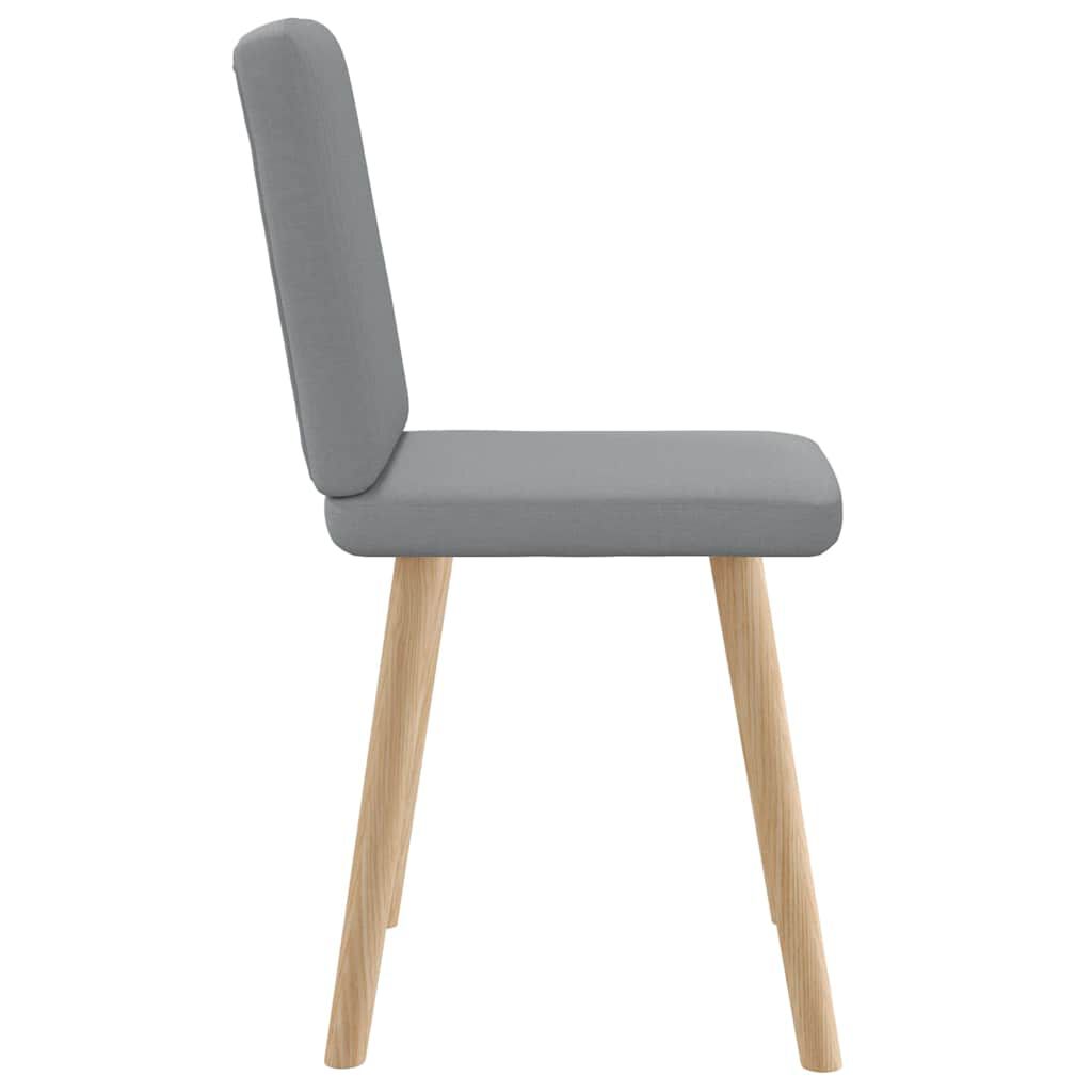 vidaXL Dining Chairs 2 pcs Light Grey Fabric