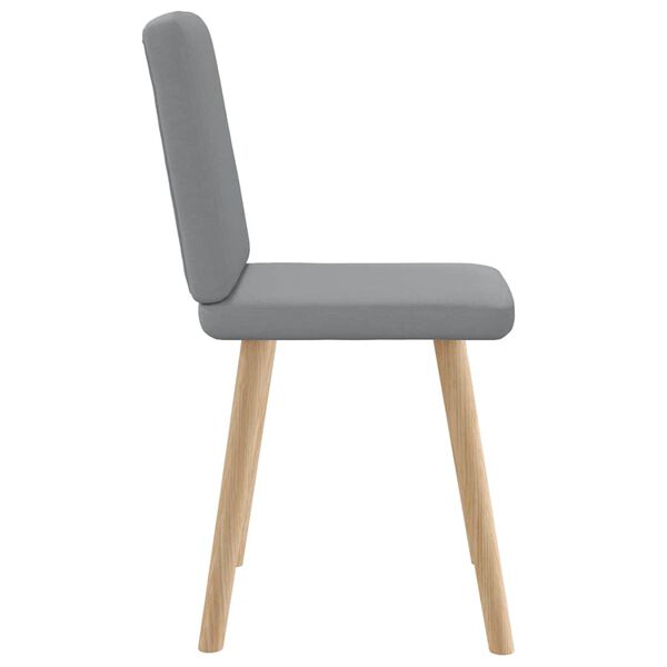 vidaXL Dining Chairs 2 pcs Light Grey Fabric