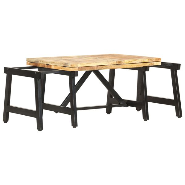 vidaXL Extendable Coffee Table 160x70x45 cm Solid Mango Wood