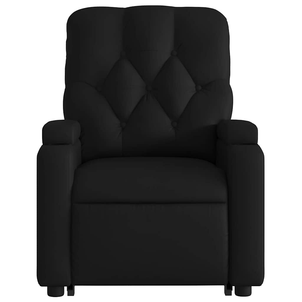 vidaXL Stand up Massage Recliner Chair Black Faux Leather
