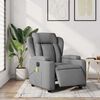 vidaXL Electric Massage Recliner Chair Light Grey Fabric