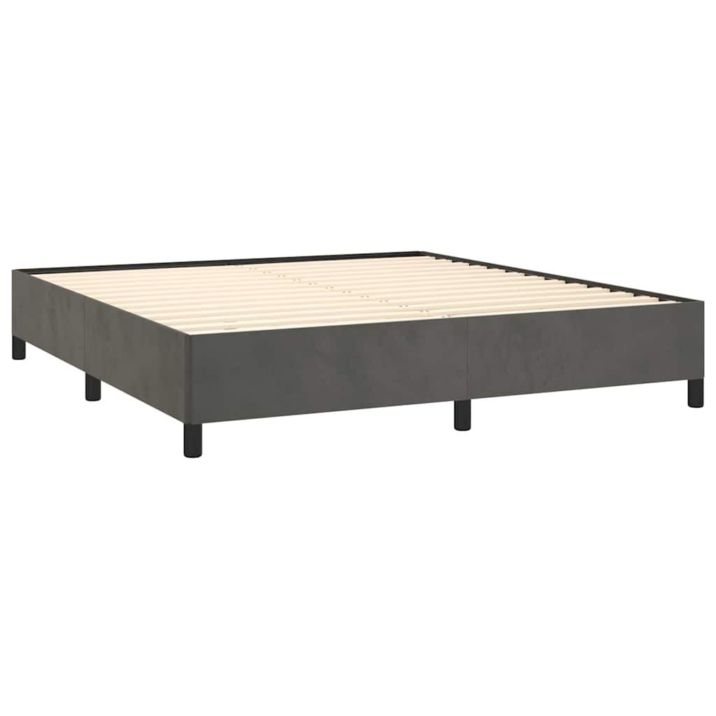 vidaXL Bed Frame without Mattress Dark Grey California King Velvet