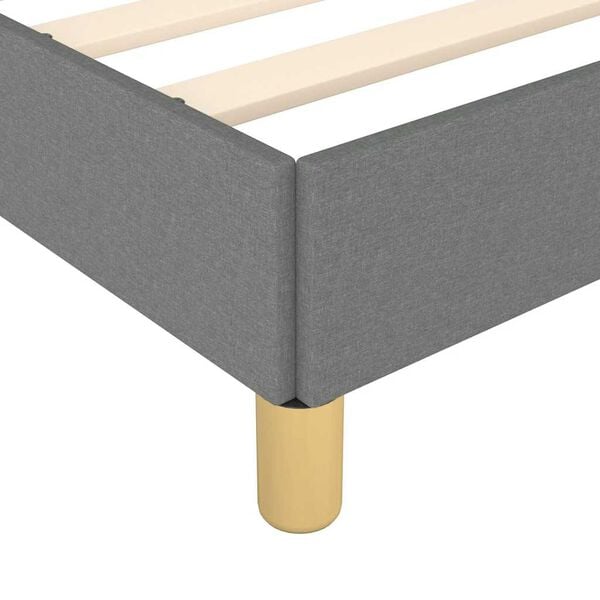 vidaXL Bed Frame without Mattress Dark Grey California King Fabric