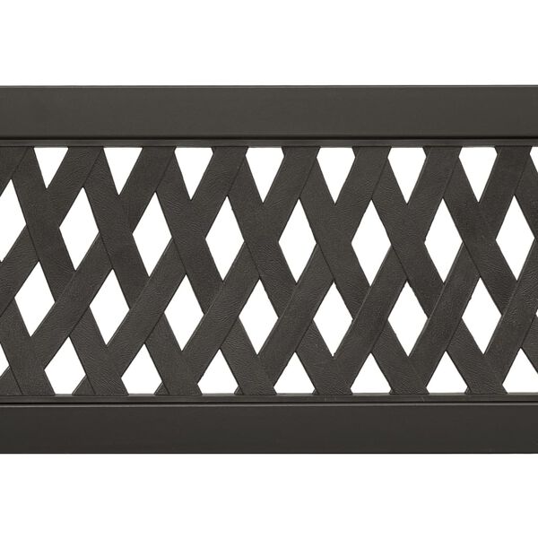 vidaXL Twin Garden Bench Black 237 cm Steel
