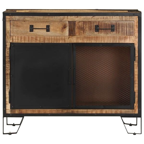 vidaXL Sideboard 80x31x71 cm Solid Rough Mango Wood